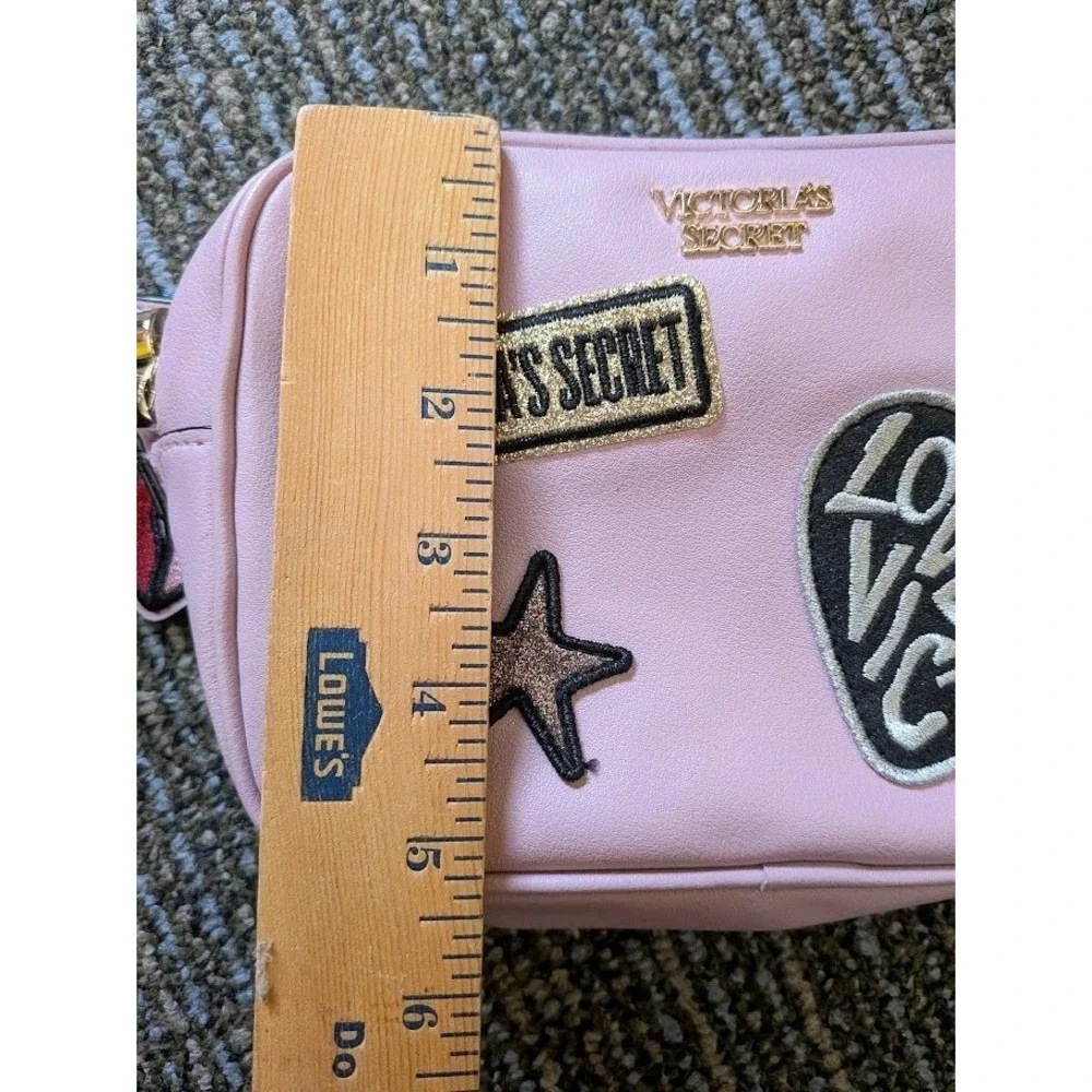 Victoria's Secret Pink Shoulder Bag Tassel Glitter Patch Accents Y2K Style Twee